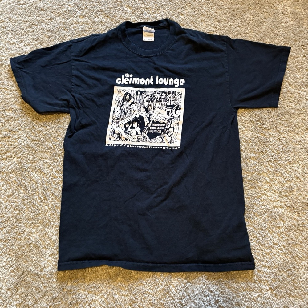 Vintage Clermont Lounge T Shirt‎ Black Men's M Atlanta Strip Gentleman's Club